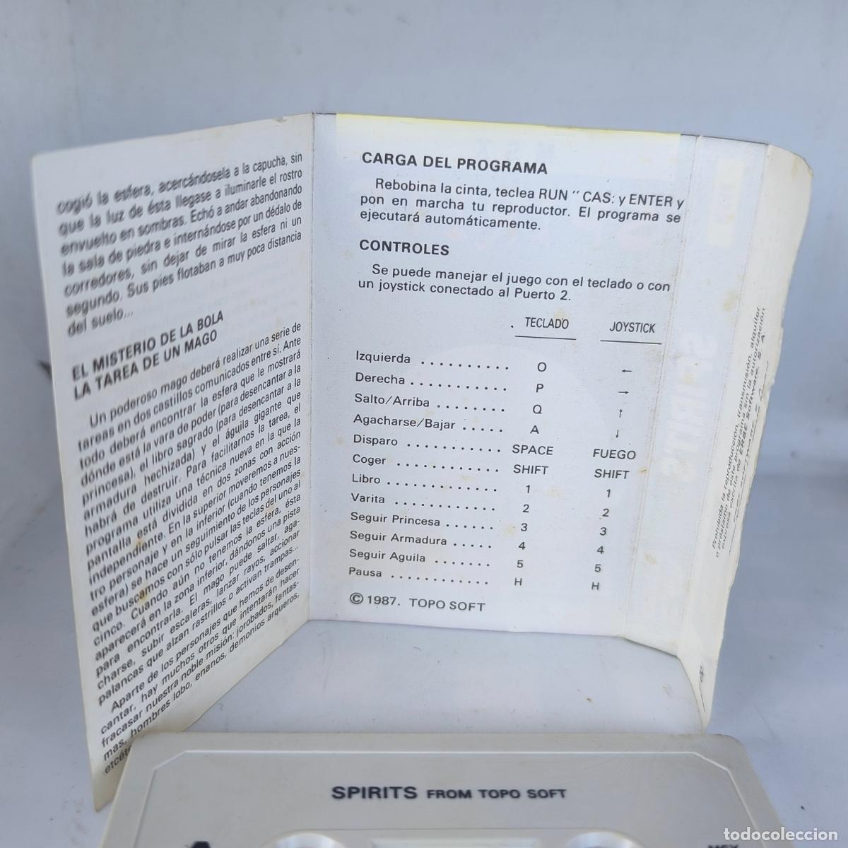 Videojuegos y consolas: ] CASSETTE / CASETE VIDEOJUEGO MSX - SPIRITS - ERBE SOFTWARE - Foto 4