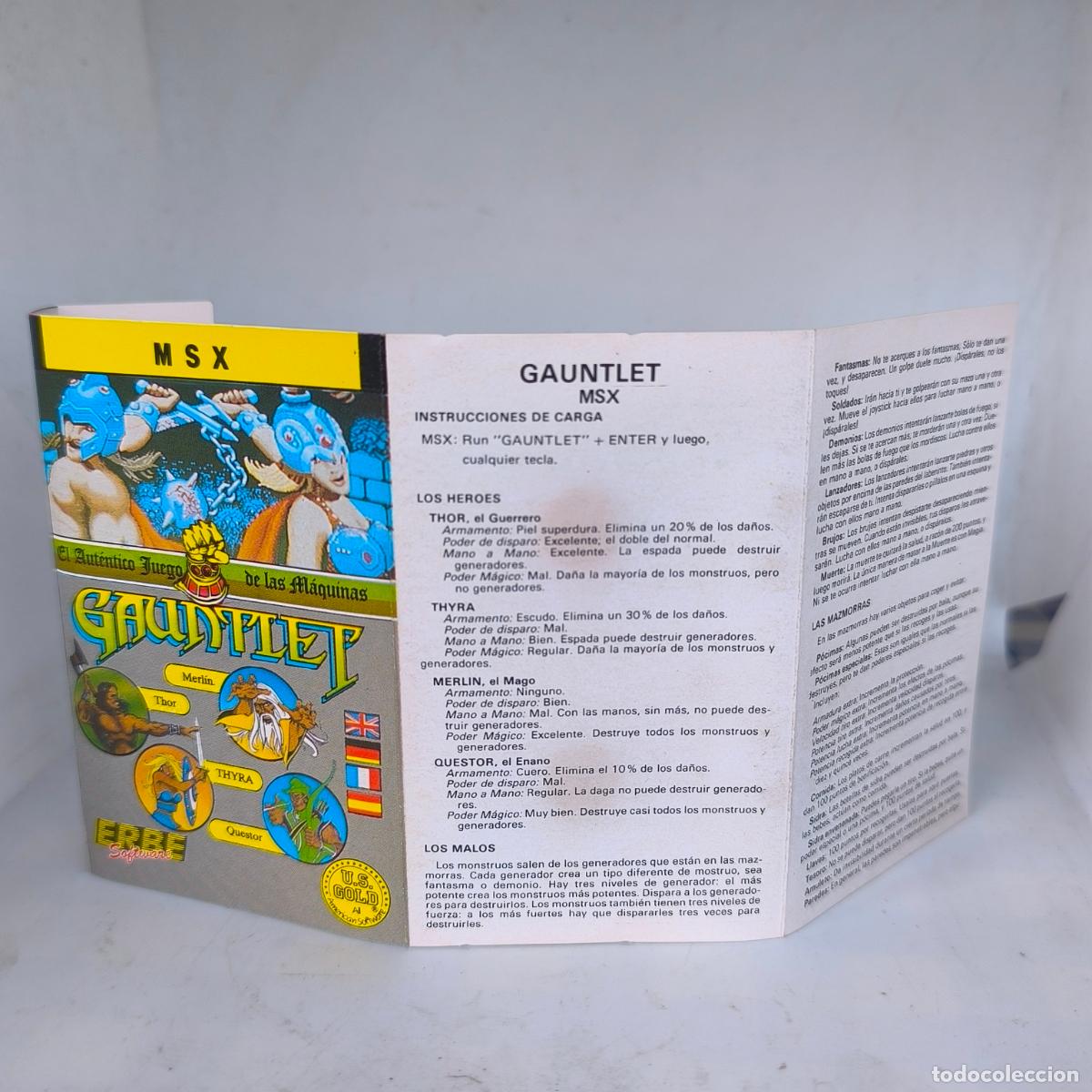 Videojuegos y consolas: MSX - Gauntlet Deeper Dungeons ATARI Games US Gold Gremlin Graphics ERBE SOFTWARE - Foto 5