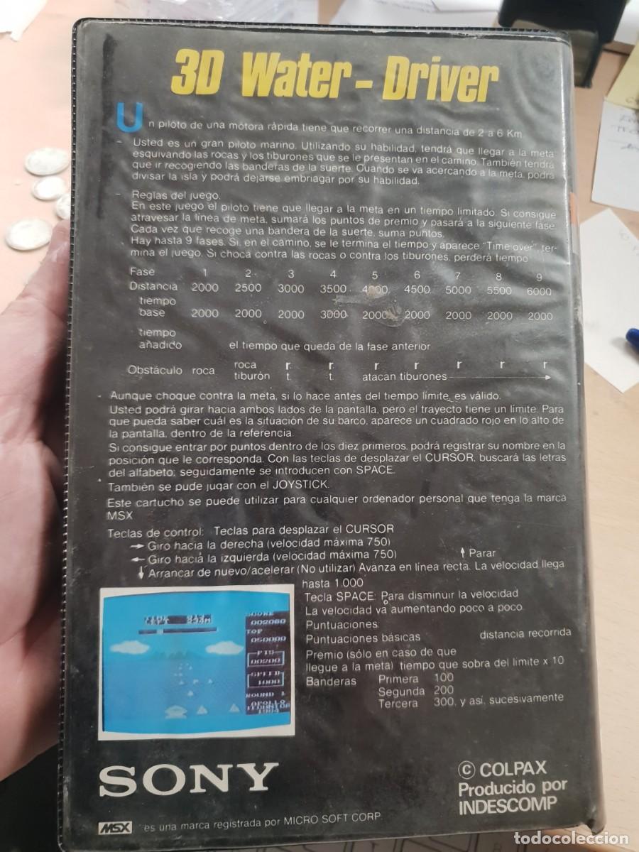 Videojuegos y consolas: Juego msx 3D WATER DRIVER - Foto 2