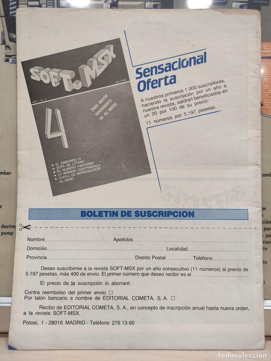 Videojuegos y consolas: Revista MSX sof. Num 4 - Foto 2