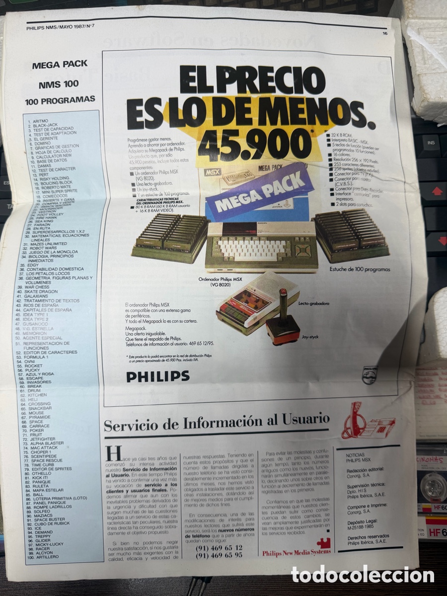 Videojuegos y consolas: Ordenador Philips VG8020 MSX 1 - Foto 4