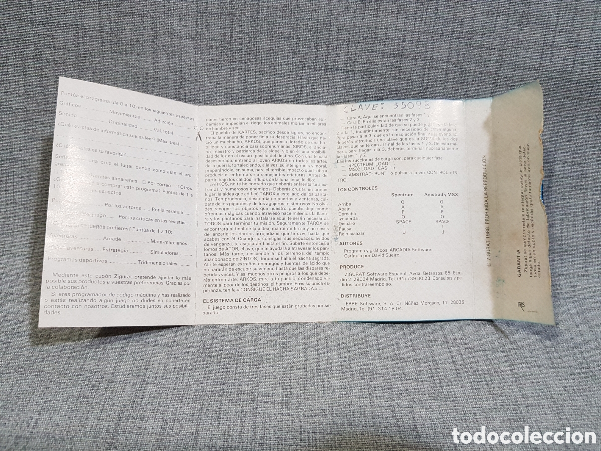 Videojuegos y consolas: MSX ARKOS ZIGURAT ERBE 1988 - Foto 10