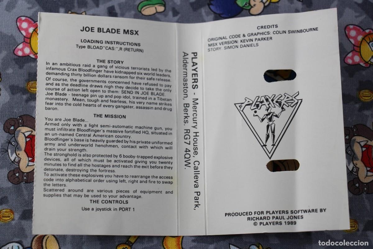 Videojuegos y consolas: MSX CINTA JOE BLADE EN INGLES - Foto 3