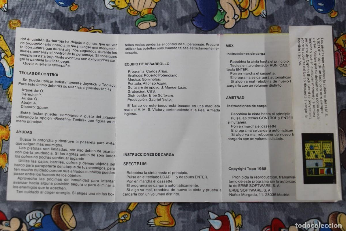 Videojuegos y consolas: MSX CINTA ERBE TOPO SOFT BLACK BEARD EN ESPA&Ntilde;OL - Foto 3