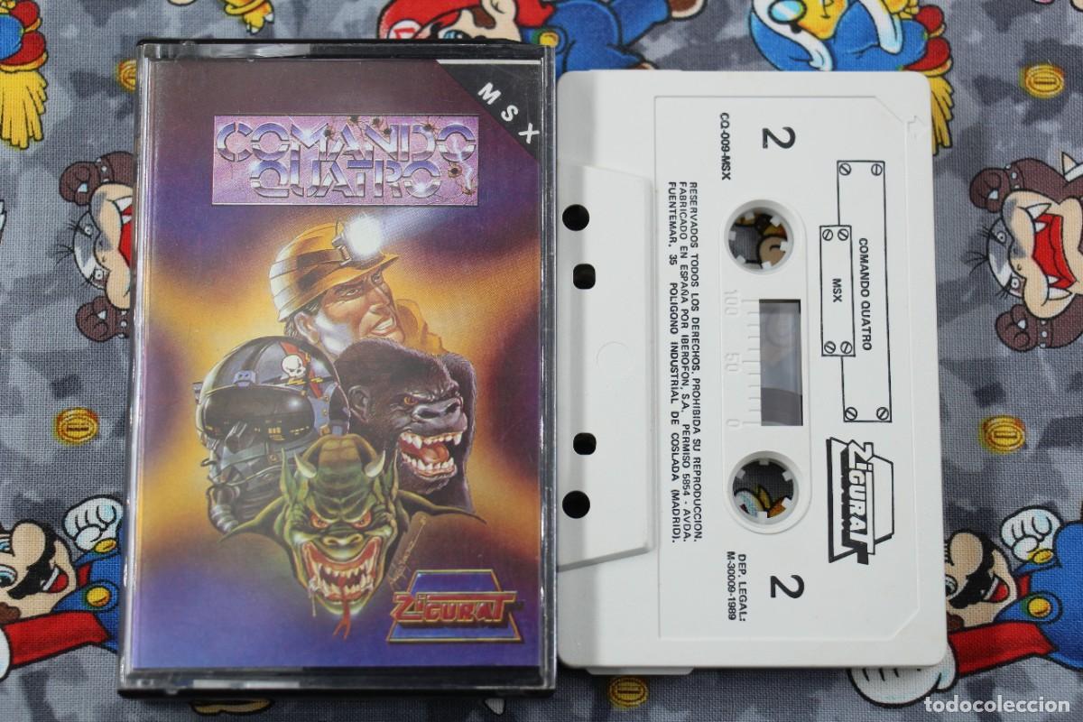 Videojuegos y consolas: MSX CINTA ZIGURAT COMANDO QUATRO EN ESPA&Ntilde;OL - Foto 1