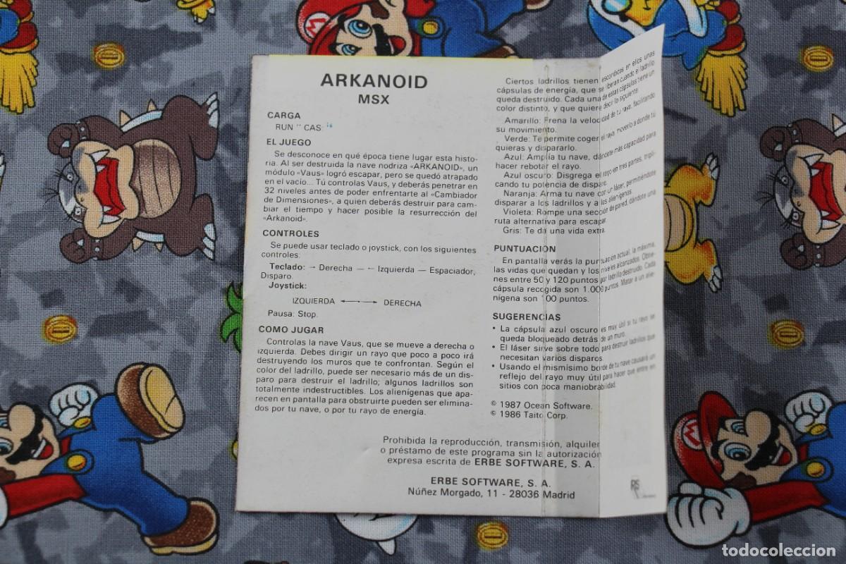 Videojuegos y consolas: MSX CINTA ERBE TAITO ARKANOID EN ESPA&Ntilde;OL - Foto 3