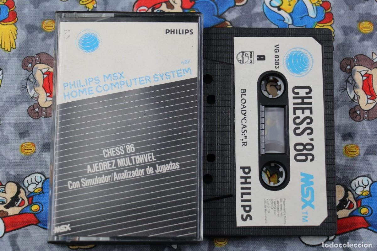 Videojuegos y consolas: MSX CINTA PHILIPS CHESS 86 AJEDREZ MULTINIVEL EN ESPA&Ntilde;OL - Foto 1