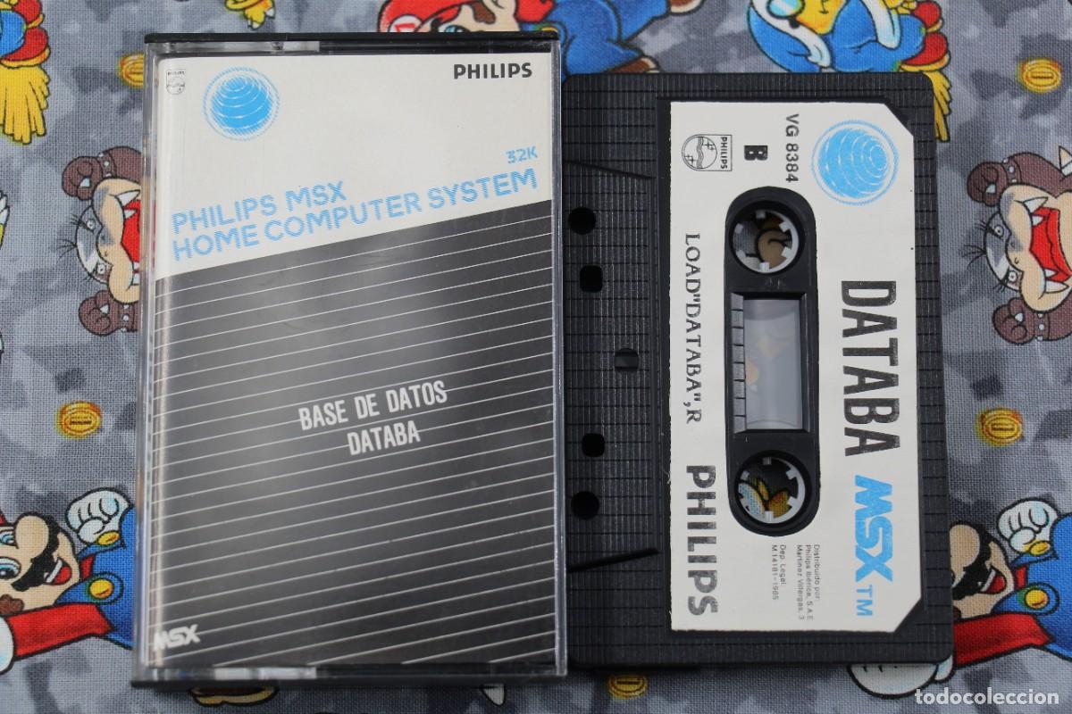 Videojuegos y consolas: MSX CINTA PHILIPS DATABA BASE DE DATOS EN ESPA&Ntilde;OL - Foto 1