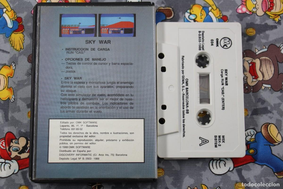 Videojuegos y consolas: MSX MSX2 ESTUCHE OMIKRON OMK SKY WAR EN ESPA&Ntilde;OL - Foto 2