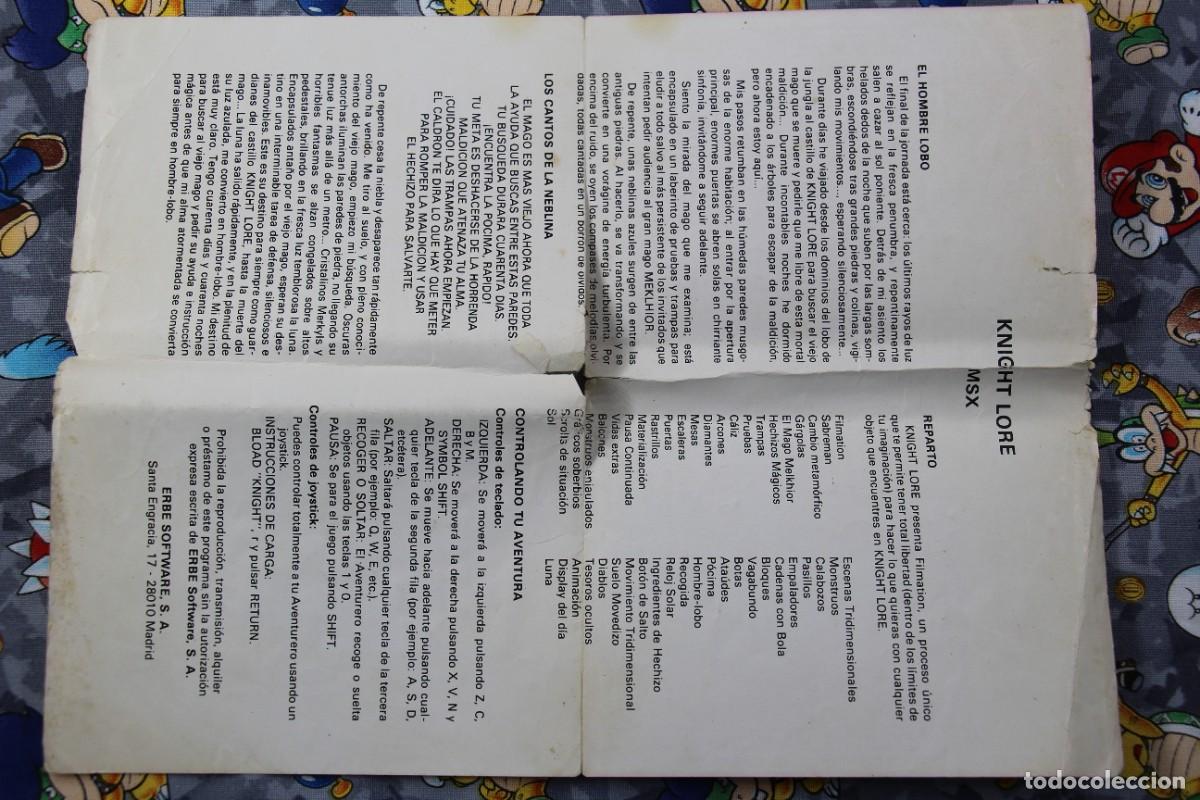 Videojuegos y consolas: MSX ESTUCHE KNIGHT LORE EN ESPA&Ntilde;OL - Foto 3