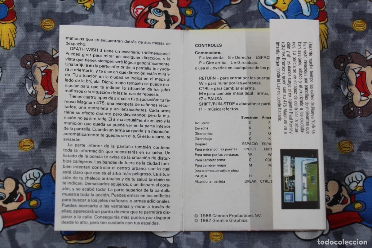 Videojuegos y consolas: MSX CINTA ERBE DEATH WISH 3 EN ESPA&Ntilde;OL - Foto 3