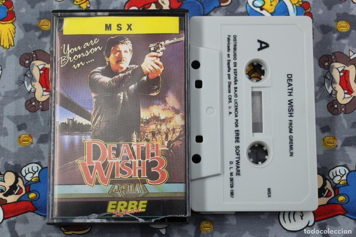 Videojuegos y consolas: MSX CINTA ERBE DEATH WISH 3 EN ESPA&Ntilde;OL - Foto 1