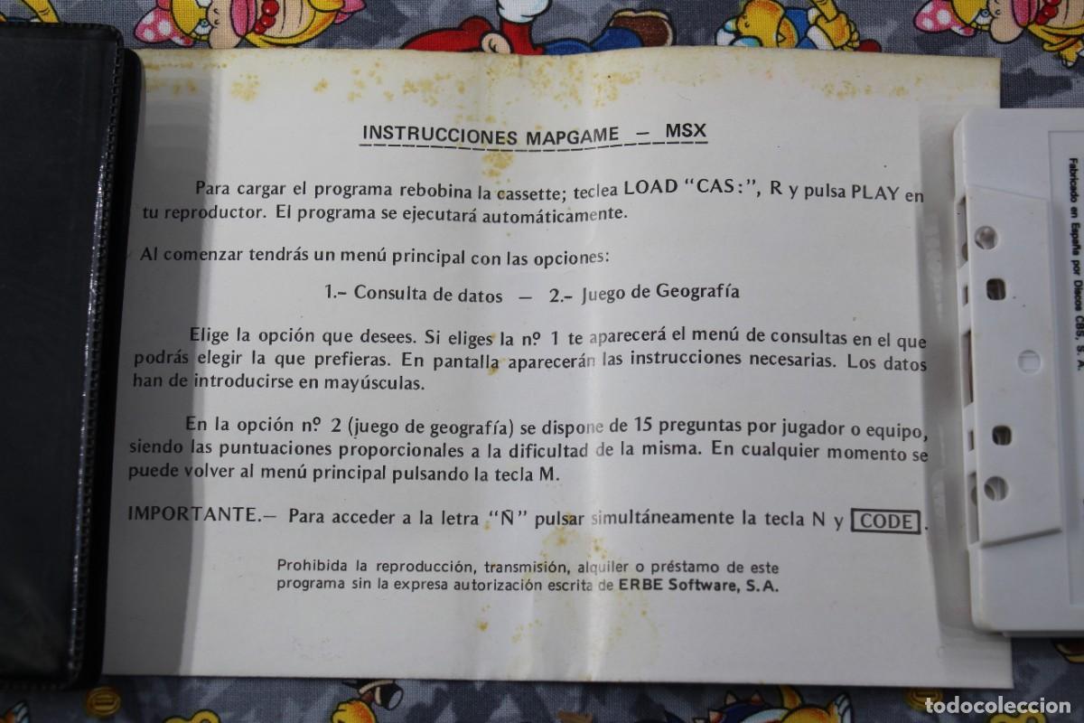 Videojuegos y consolas: MSX ESTUCHE ERBE MAPGAME MAP GAME EN ESPA&Ntilde;OL - Foto 3