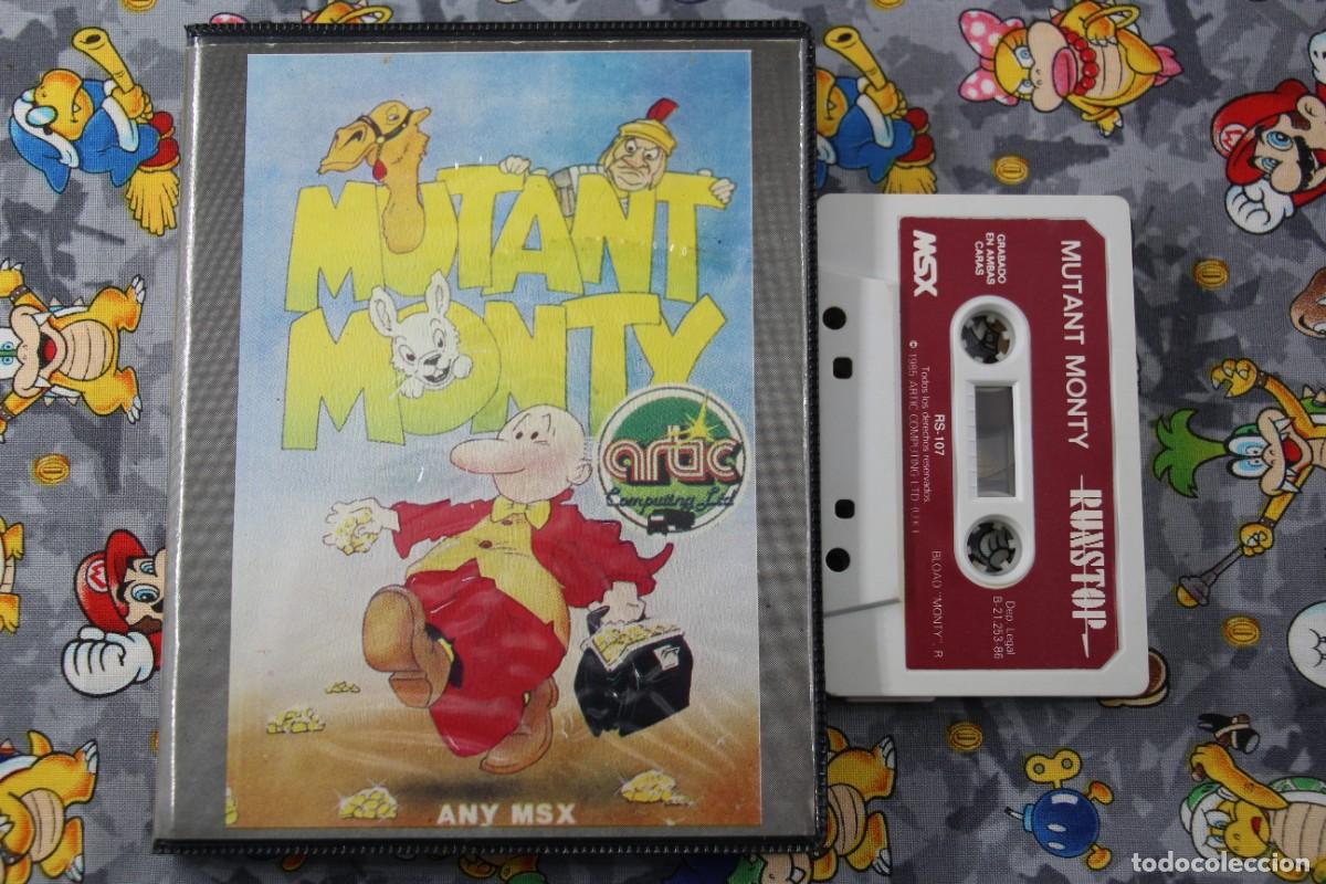 Videojuegos y consolas: MSX ESTUCHE GRANDE MUTANT MONTY EN ESPA&Ntilde;OL - Foto 1