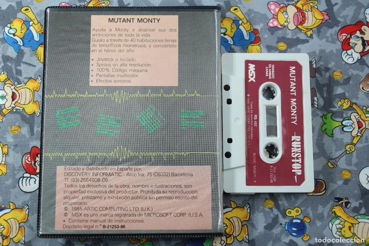 Videojuegos y consolas: MSX ESTUCHE GRANDE MUTANT MONTY EN ESPA&Ntilde;OL - Foto 2