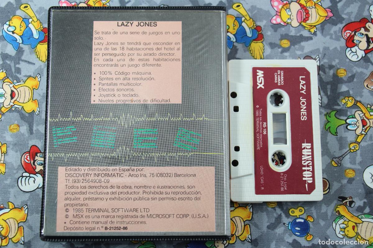 Videojuegos y consolas: MSX ESTUCHE GRANDE LAZY JONES EN ESPA&Ntilde;OL - Foto 2