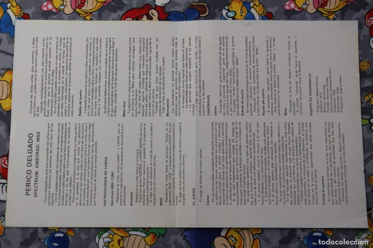 Videojuegos y consolas: MSX CINTA DOBLE TOPO SOFT ERBE PERICO DELGADO EN ESPA&Ntilde;OL - Foto 3