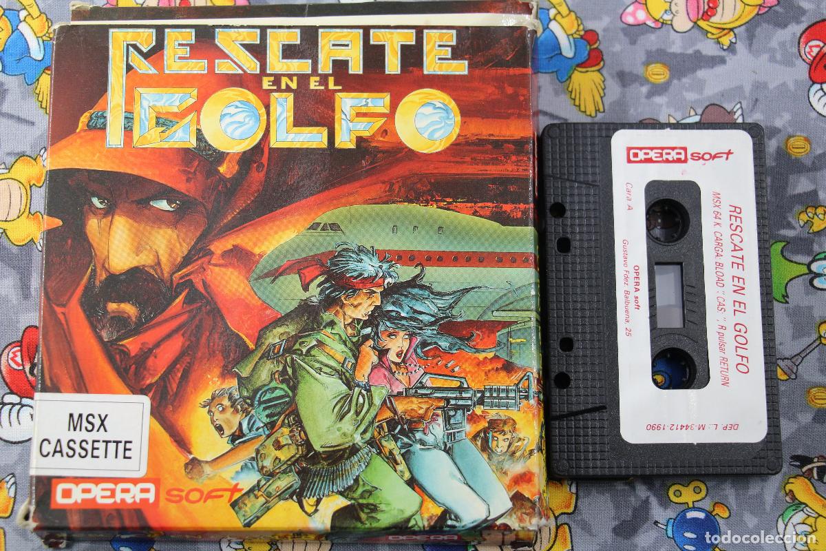 Videojuegos y consolas: MSX CAJA DE CARTON OPERA SOFT RESCATE EN EL GOLFO EN ESPA&Ntilde;OL - Foto 1