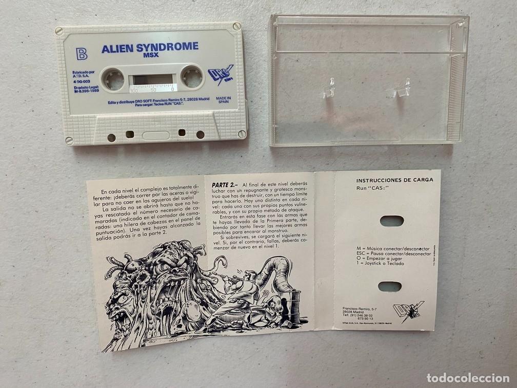 Videojuegos y consolas: ALIEN SYNDROME - VIDEOJUEGO MSX CASSETTE - Foto 4