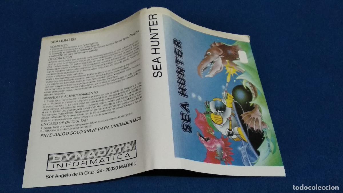 Videojuegos y consolas: SEA HUNTER MSX DYNADATA - SOLO LA CARATULA ORIGINAL MSX - Foto 2