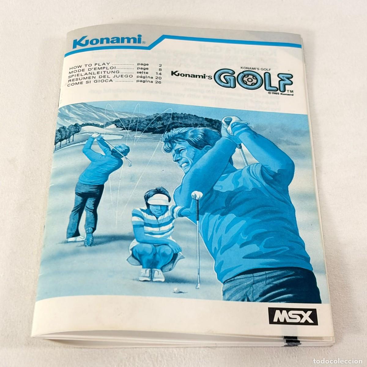 Videojuegos y Consolas: INSTRUCCIONES - VIDEOJUEGO MSX - KONAMI - GOLF