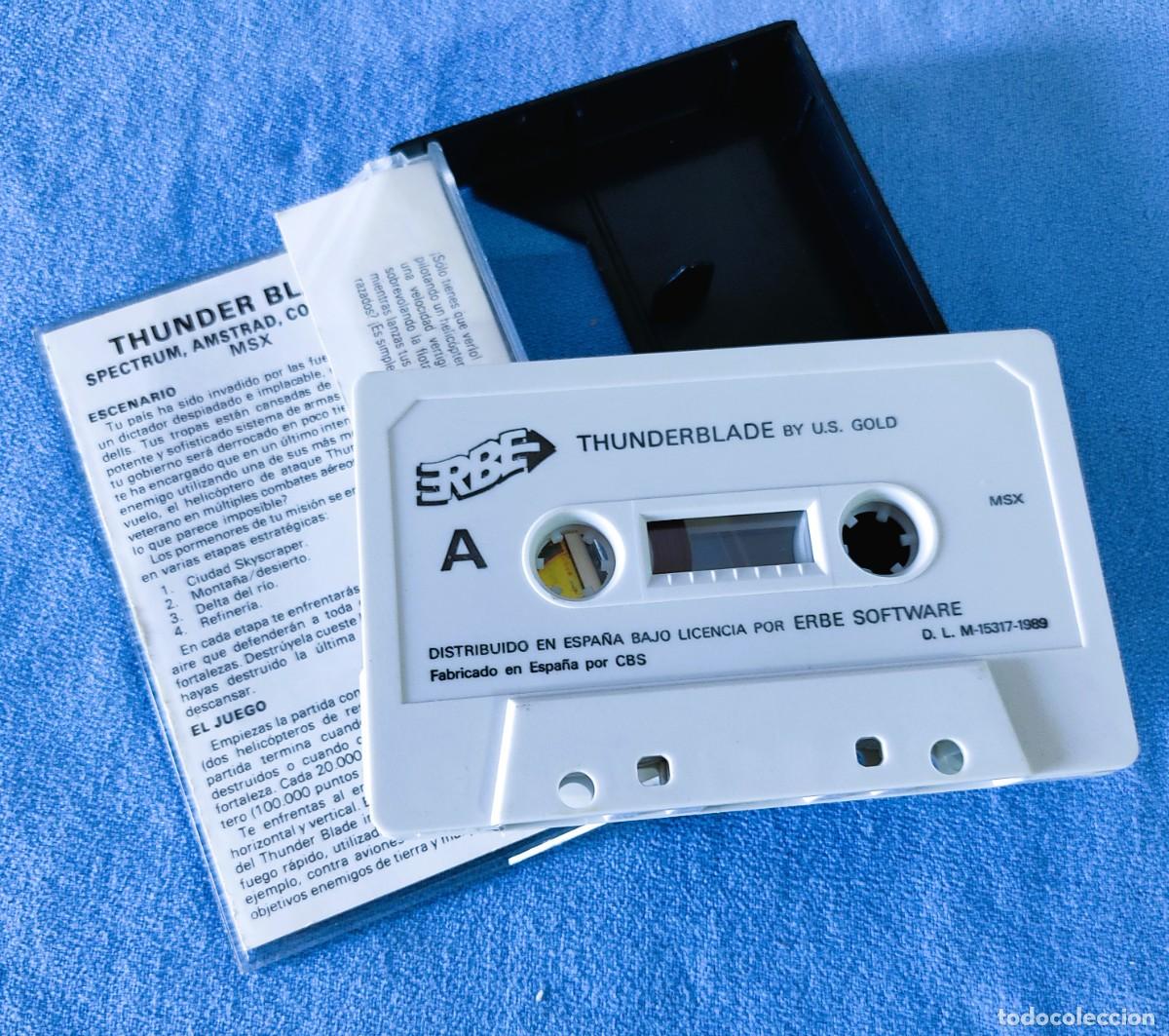 Videojuegos y consolas: JUEGO MSX THUNDER BLADE THUDERBLADE DE ERBE - Foto 3