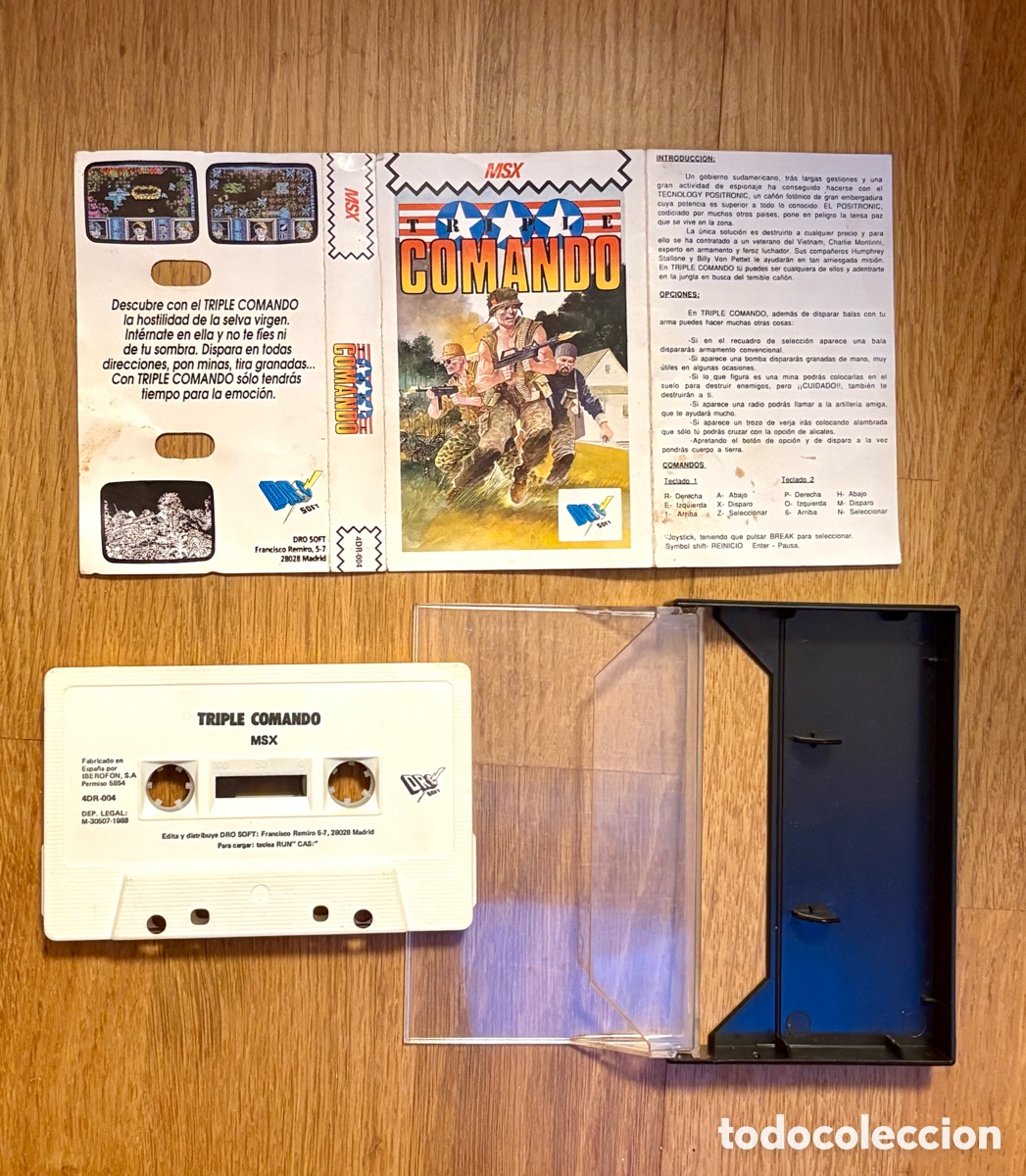 Videojuegos y Consolas: Juego Triple Comando MSX - Dro Soft (1988) - Edici&oacute;n Espa&ntilde;ola Completa