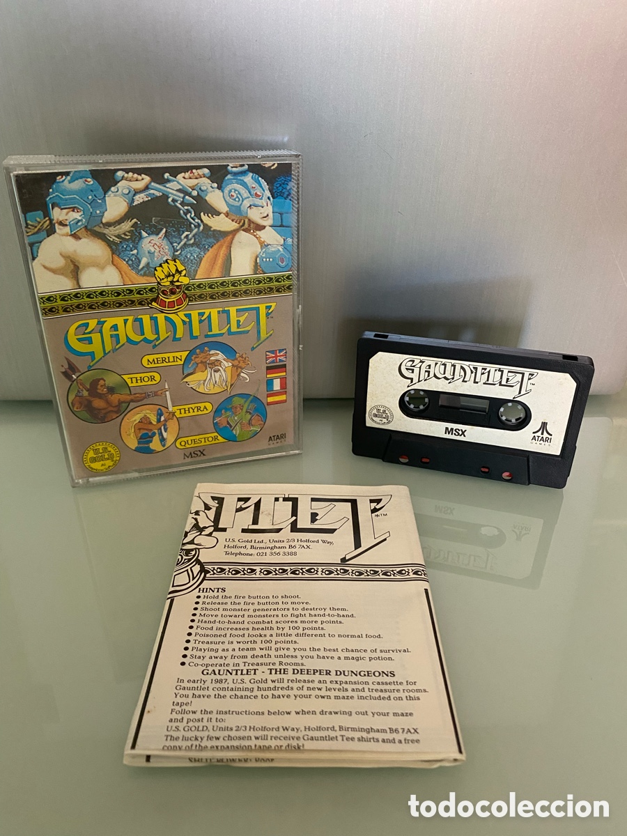 Video Games and Consoles: MSX - Gauntlet (Edici&oacute;n UK Caja Doble jewel case) US GOLD / Atari [COMPLETO]