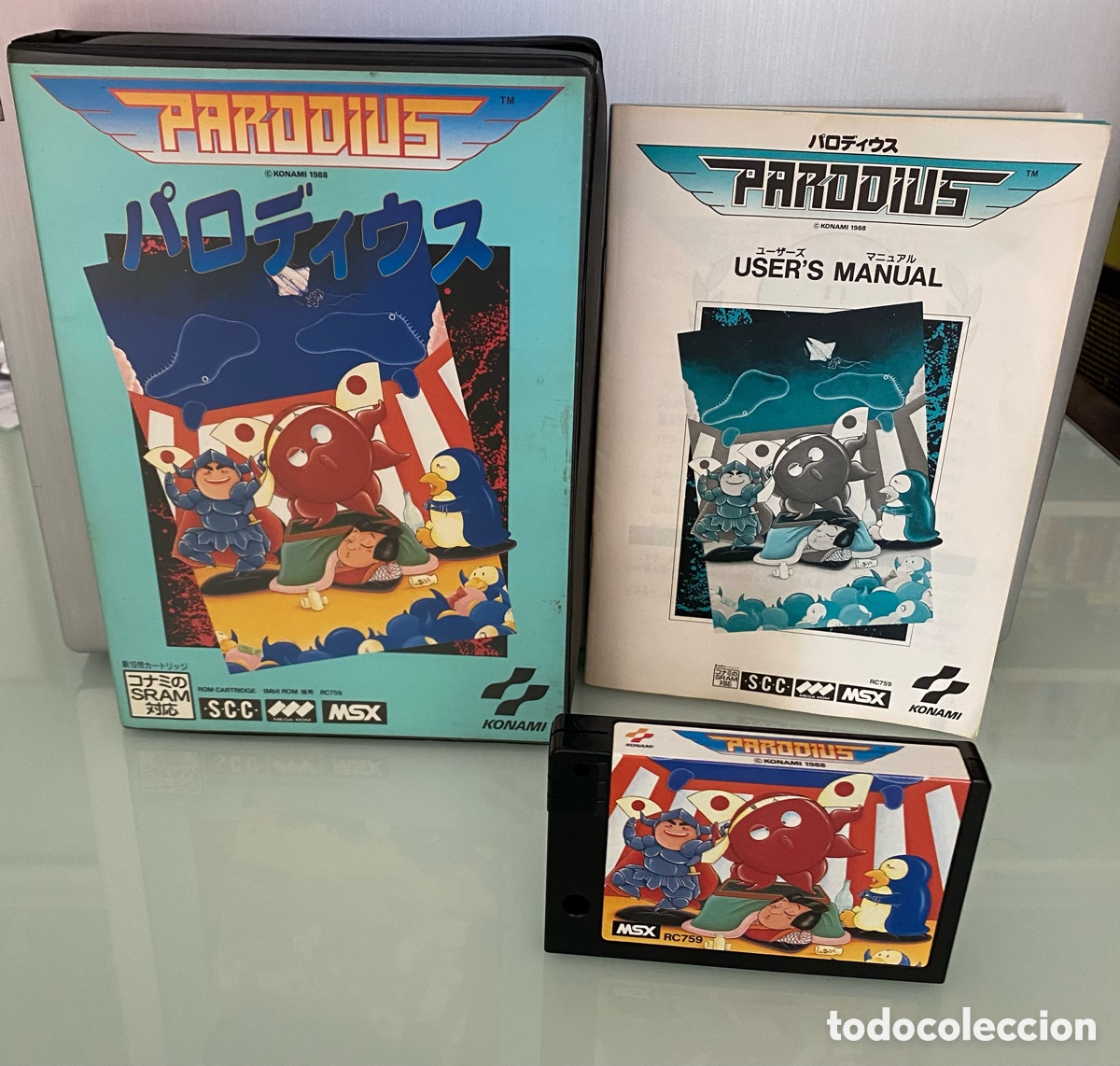 Videojuegos y consolas: MSX - Parodius (COMPLETO) Konami 1988 - Cartucho MEGA ROM / SCC - Compatible MSX2