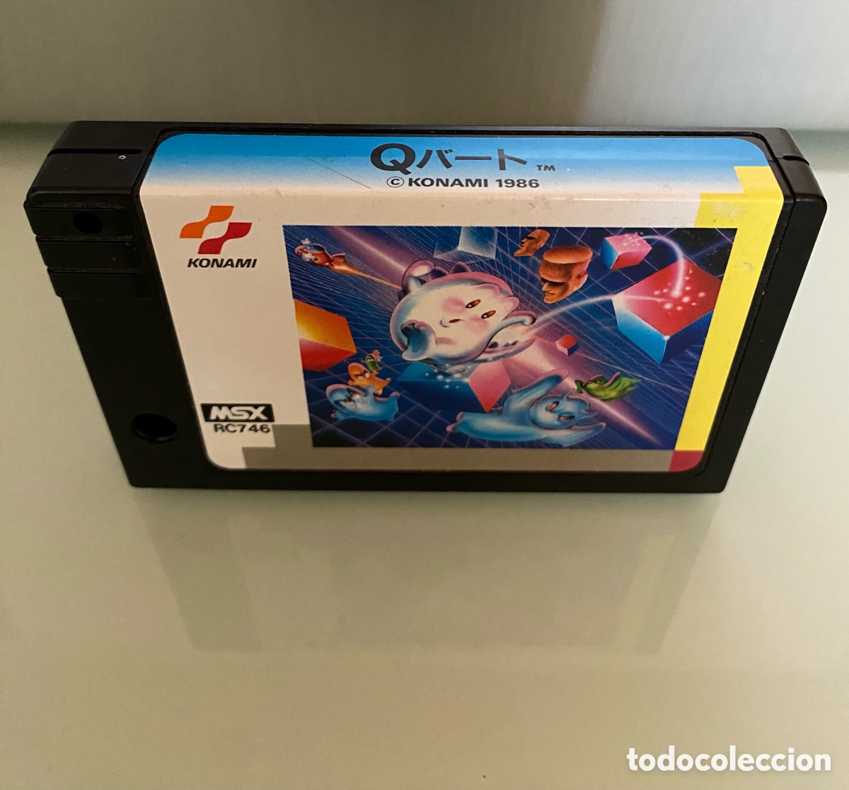 Videojuegos y consolas: MSX - Q-bert (KONAMI 1987) RC 746 Qbert - Cartucho ROM Verificado y funcionando correctamente