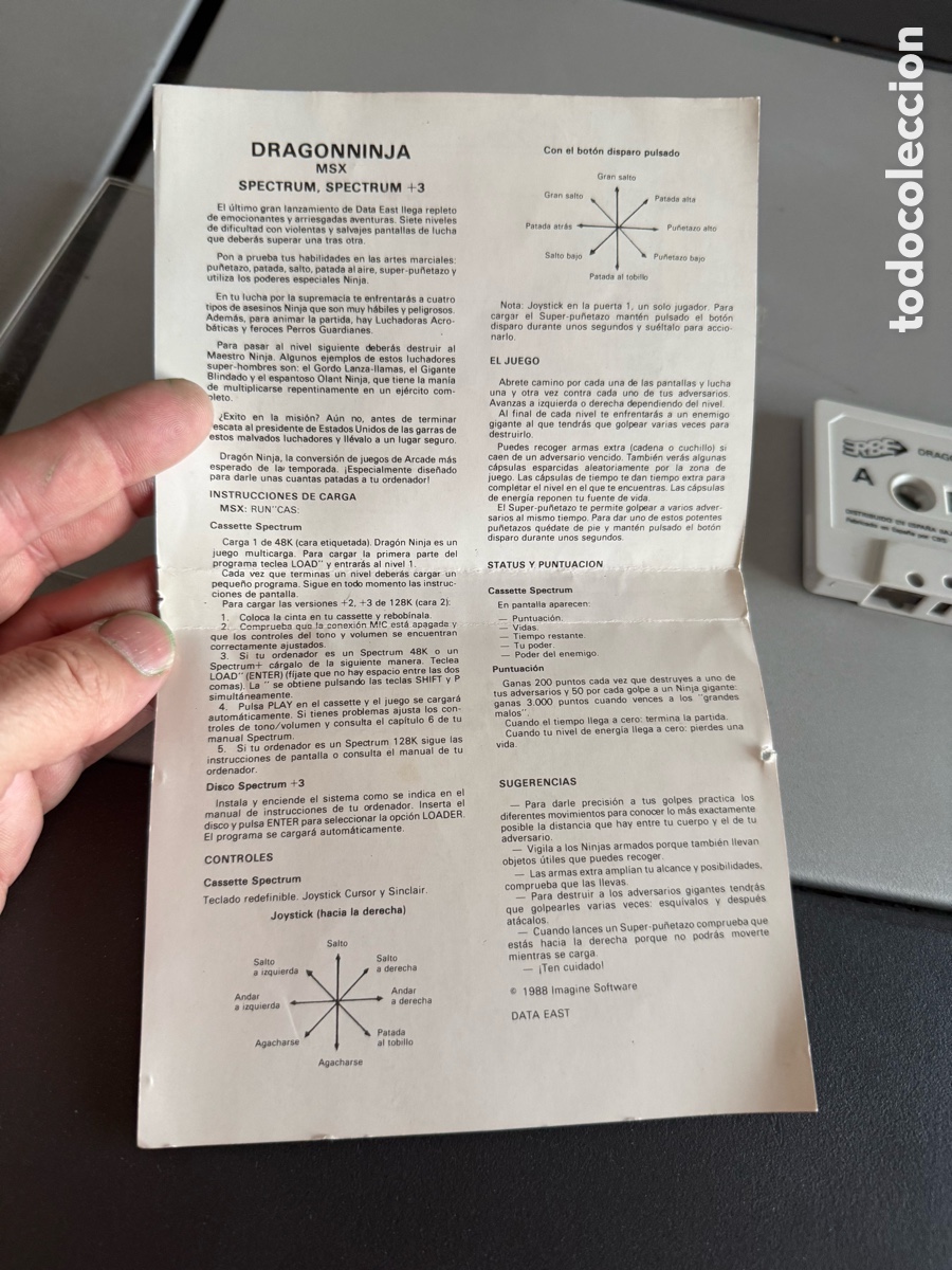 Videojuegos y consolas: MSX. DRAG&Oacute;N NINJA ///// - Foto 3