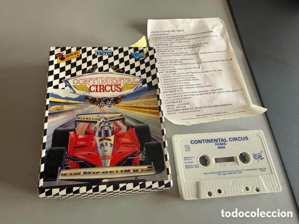 Videojuegos y consolas: MSX. CONTINENTAL CIRCUS