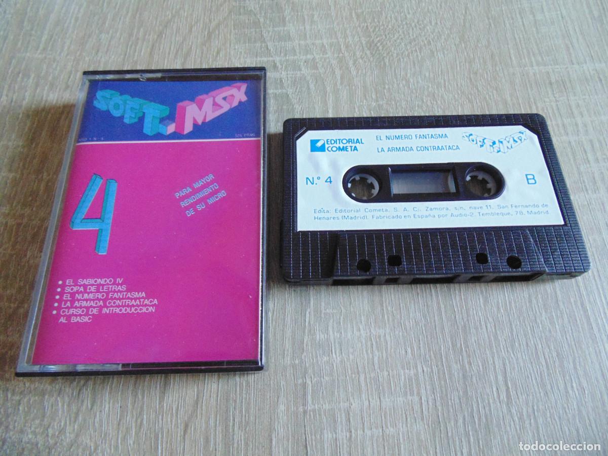 Videojuegos y consolas: Cinta Revista MSX. Soft MSX n&ordm; 4. Editorial Cometa - Foto 2