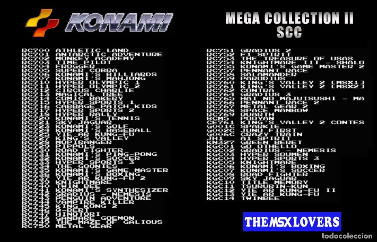 Videojuegos y consolas: MSX - Konami Mega Collection II SCC (90 juegos) - Foto 5