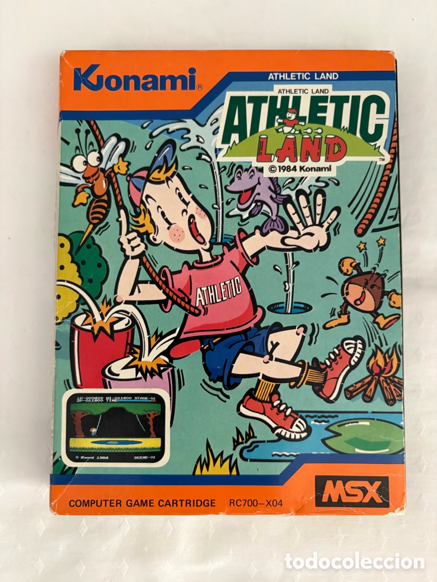 Videojuegos y consolas: ATHLETIC LAND KONAMI MSX 1984 RC700-X04 &ndash; COMPLETO CAJA CARTUCHO Y MANUAL &ndash; JAPAN