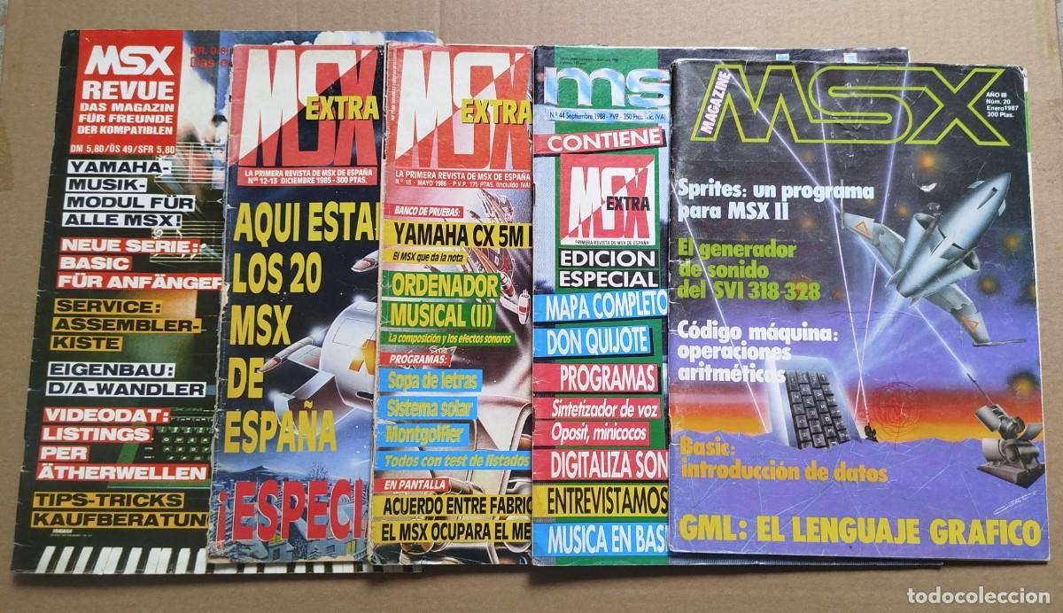 Videojuegos y consolas: Lote 5 Revistas MSX Da&ntilde;adas MSX Club MSX Extra MSX Magazine