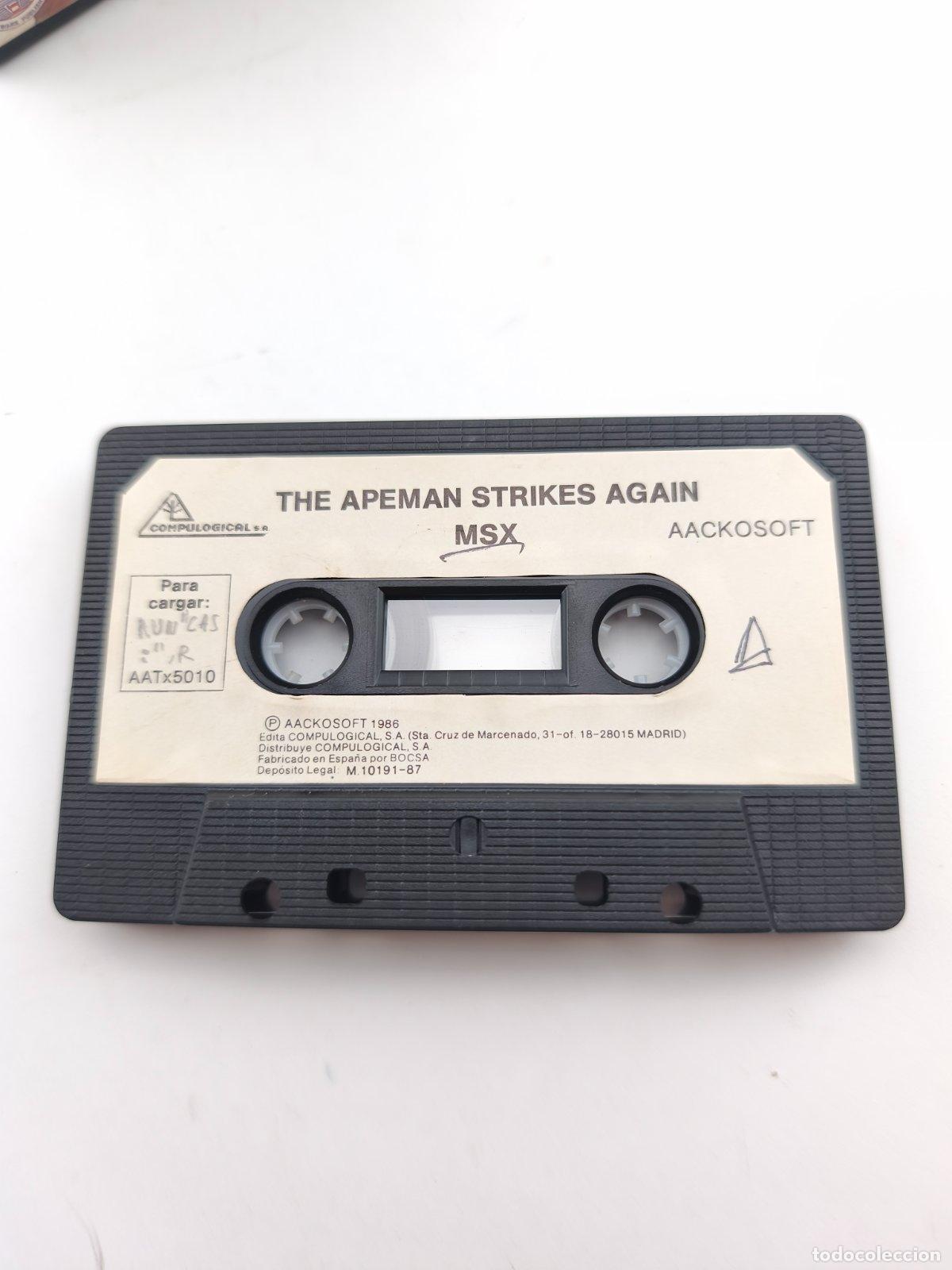 Videojuegos y consolas: Videojuego MSX The Apeman Strikes Again - Compulogical / Aackosoft / Bytebusters (1986) - Cinta y Ca - Foto 3