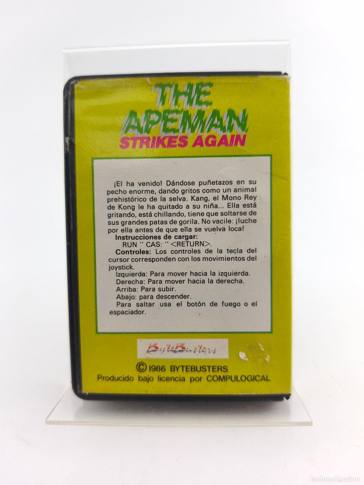 Videojuegos y consolas: Videojuego MSX The Apeman Strikes Again - Compulogical / Aackosoft / Bytebusters (1986) - Cinta y Ca - Foto 5