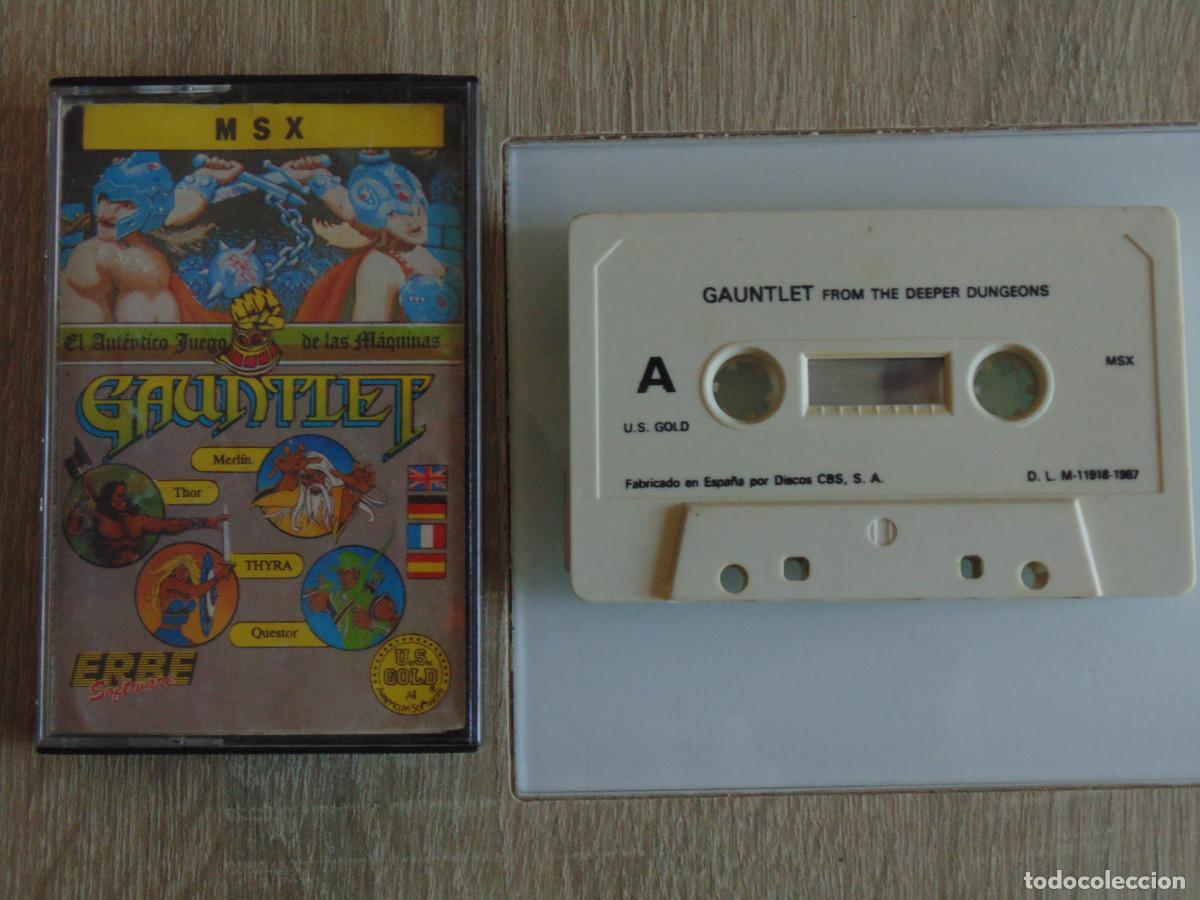 Videojuegos y consolas: Juego MSX. Gauntlet. Atari / Us Gold / ERBE. - Foto 1