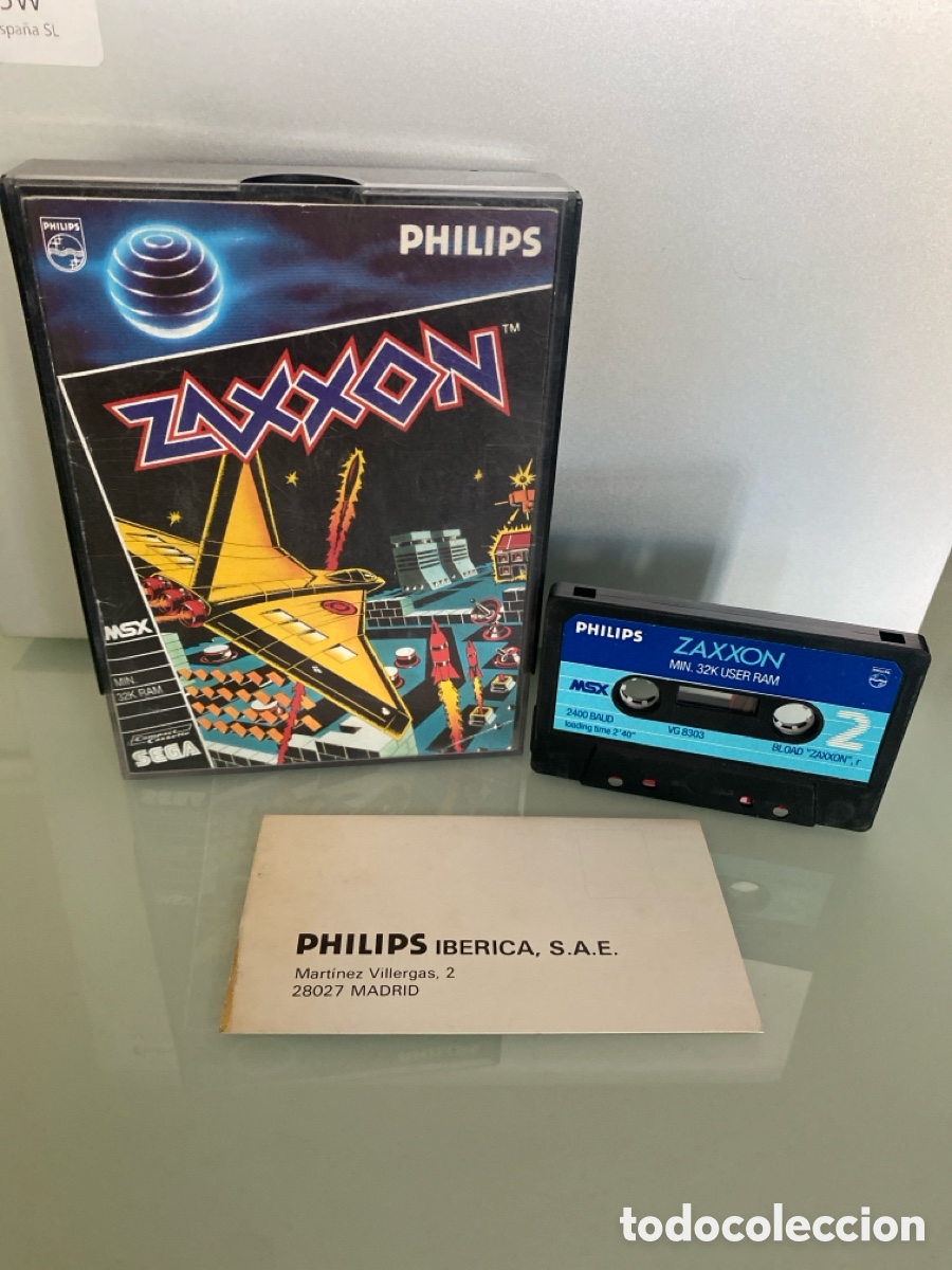 Videojuegos y consolas: MSX - Zaxxon (SEGA) - COMPLETO - Edici&oacute;n Espa&ntilde;ola PHILIPS VG 8303 + REG CARD manual castellano MSX