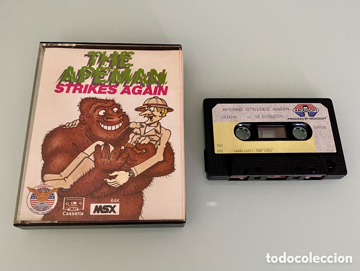 Videojuegos y consolas: MSX - The Apeman Strikes Again (COMPLETO) Edici&oacute;n internacional en caja DOBLE The Bytebusters MSX2