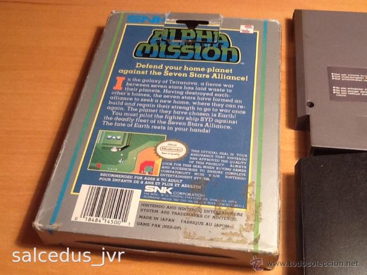 Videojuegos y consolas: Alpha Mission de SNK para Nintendo NES Versi&oacute;n Espa&ntilde;ola - Foto 3