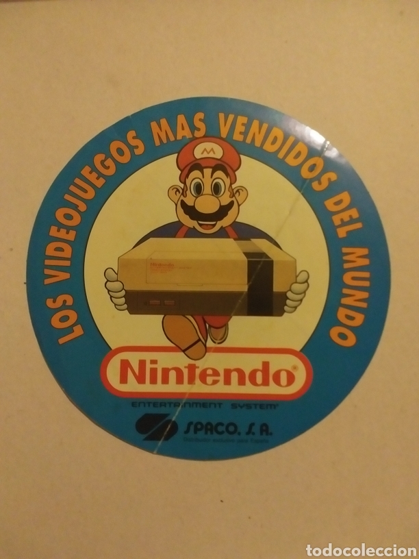 Videojuegos y consolas: RARA PEGATINA NES NINTENDO MARIO - Foto 1