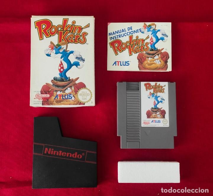 CAJA, JUEGO E INSTRUCCIONES. ROCKIN KATS DE NES (Juguetes - Videojuegos y Consolas - Nintendo - Nes)
