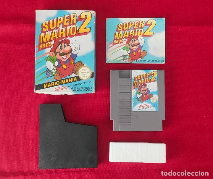 CAJA, JUEGO E INSTRUCCIONES. SUPER MARIO BROS 2 DE NES (Juguetes - Videojuegos y Consolas - Nintendo - Nes)