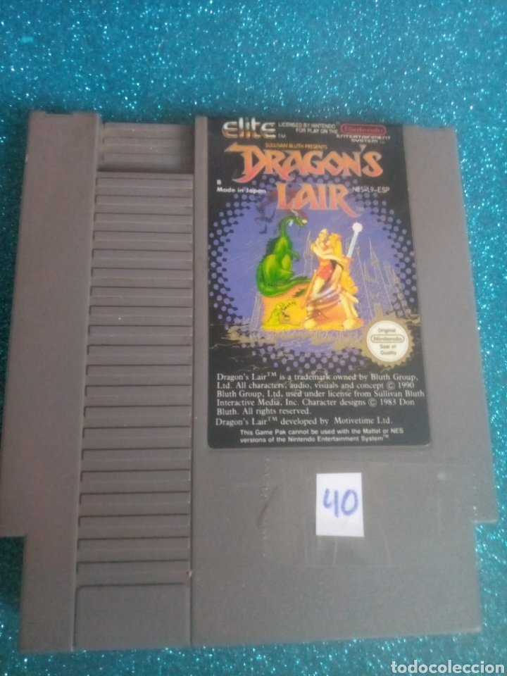 Videojuegos y consolas: Juego Nintendo Nes 8 bits Dragons Lair - Foto 1