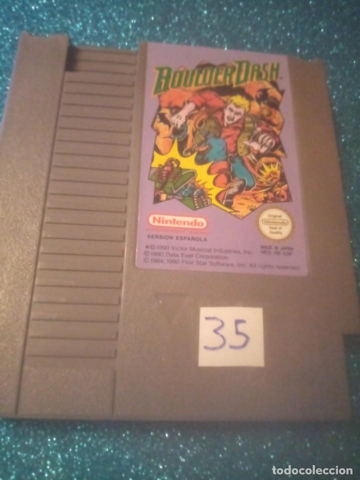 Videojuegos y consolas: Juego Nintendo NES 8 bits boulder dash - Foto 1