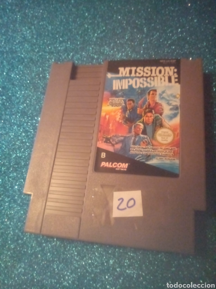 Videojuegos y consolas: Juego Nintendo Nes 8 bits Mission Impossible - Foto 1
