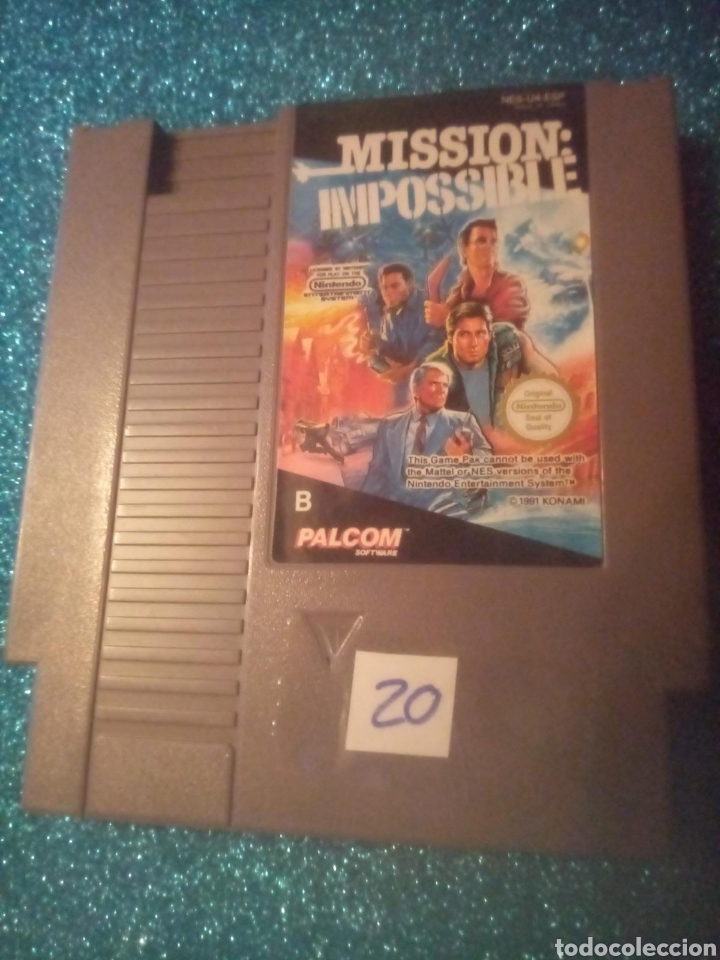 Videojuegos y consolas: Juego Nintendo Nes 8 bits Mission Impossible - Foto 1