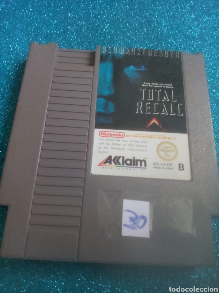 Videojuegos y consolas: Juego Nintendo Nes 8 bits Total Recall - Foto 1